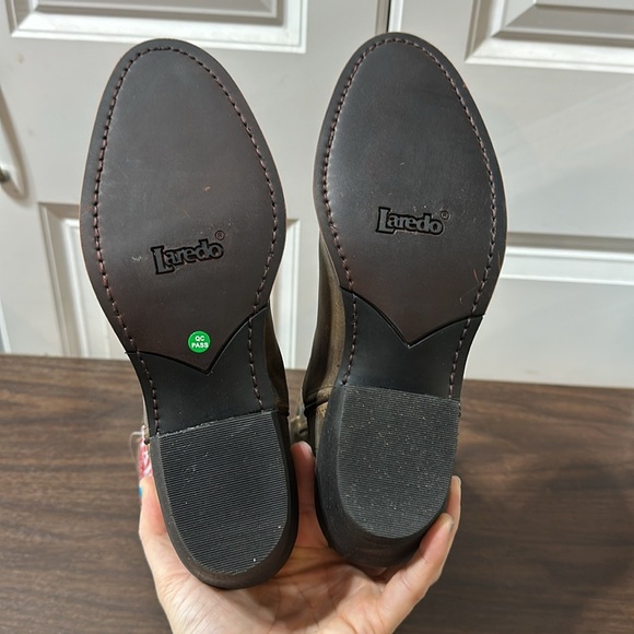 Laredo Tan Distressed Western Cowboy Boots - Picture 6 of 7